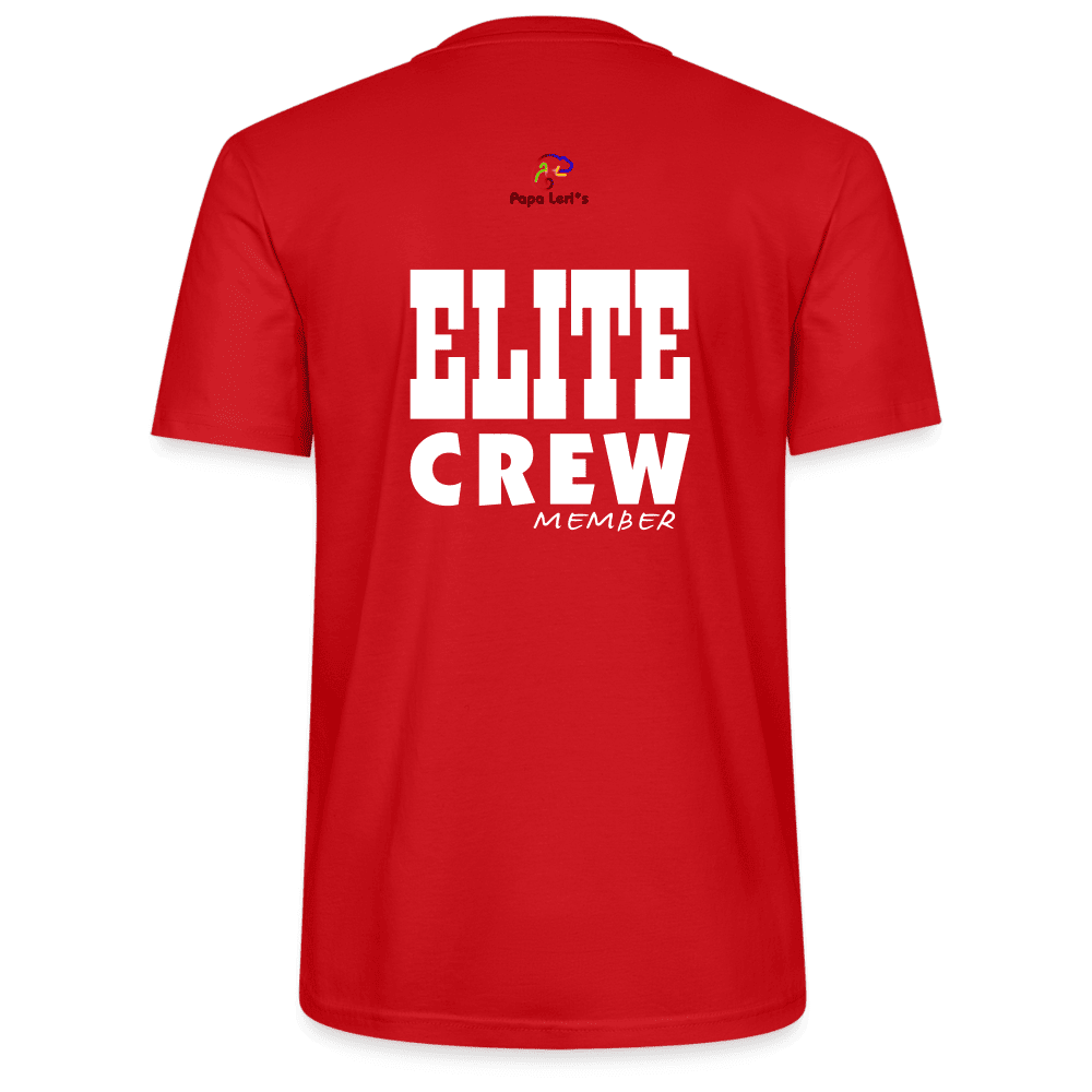 Herren T-Shirt Elite Crew Member aus 100% Bio-Baumwolle in Rot