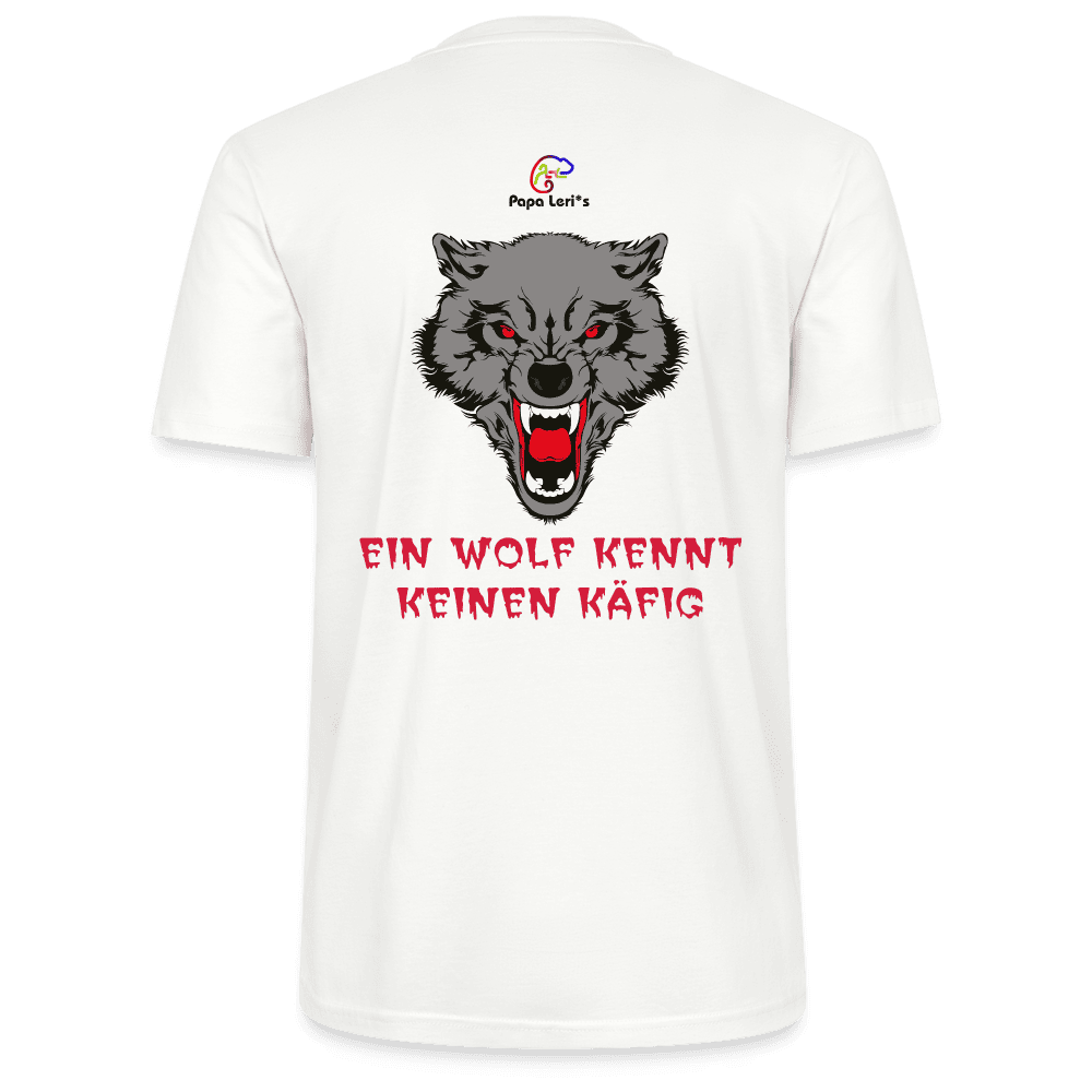 Wildes und modernes Herren T-Shirt mit Wolf-Design, aus Bio-Baumwolle