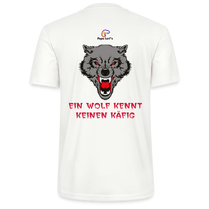 Wildes und modernes Herren T-Shirt mit Wolf-Design, aus Bio-Baumwolle