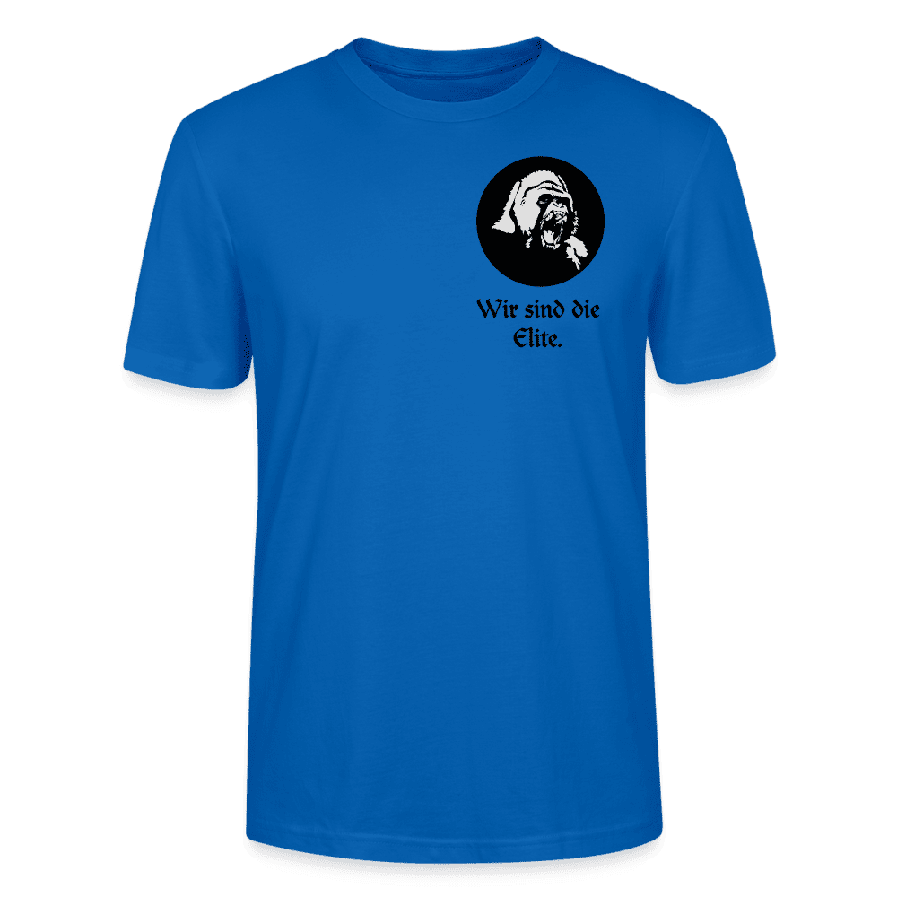 Nachhaltiges Bio-Herren-T-Shirt mit Elite Crew Member Aufdruck in Blau