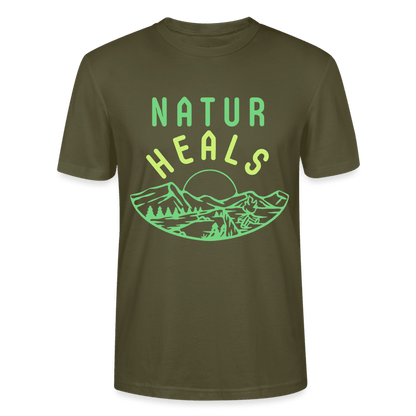 Nachhaltiges Bio T-Shirt 'Natur Heals' – Für Damen und Herren, die auf die Umwelt achten