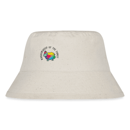 Recycelter Bucket Hat mit Regenbogenschaf-Design, nachhaltig und modisch