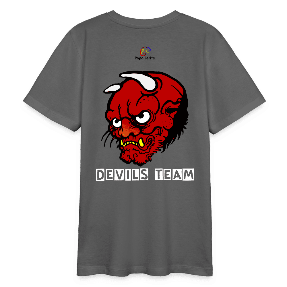 Trendiges Bio-T-Shirt für Teenager mit Devil's Team Print in Grau