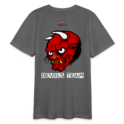 Trendiges Bio-T-Shirt für Teenager mit Devil's Team Print in Grau